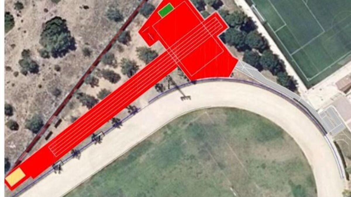 Nuevo módulo de atletismo proyectado en el polideportivo de Moncada.