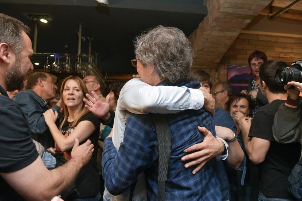 Celebració de Marc Aloy després de la victòria a l