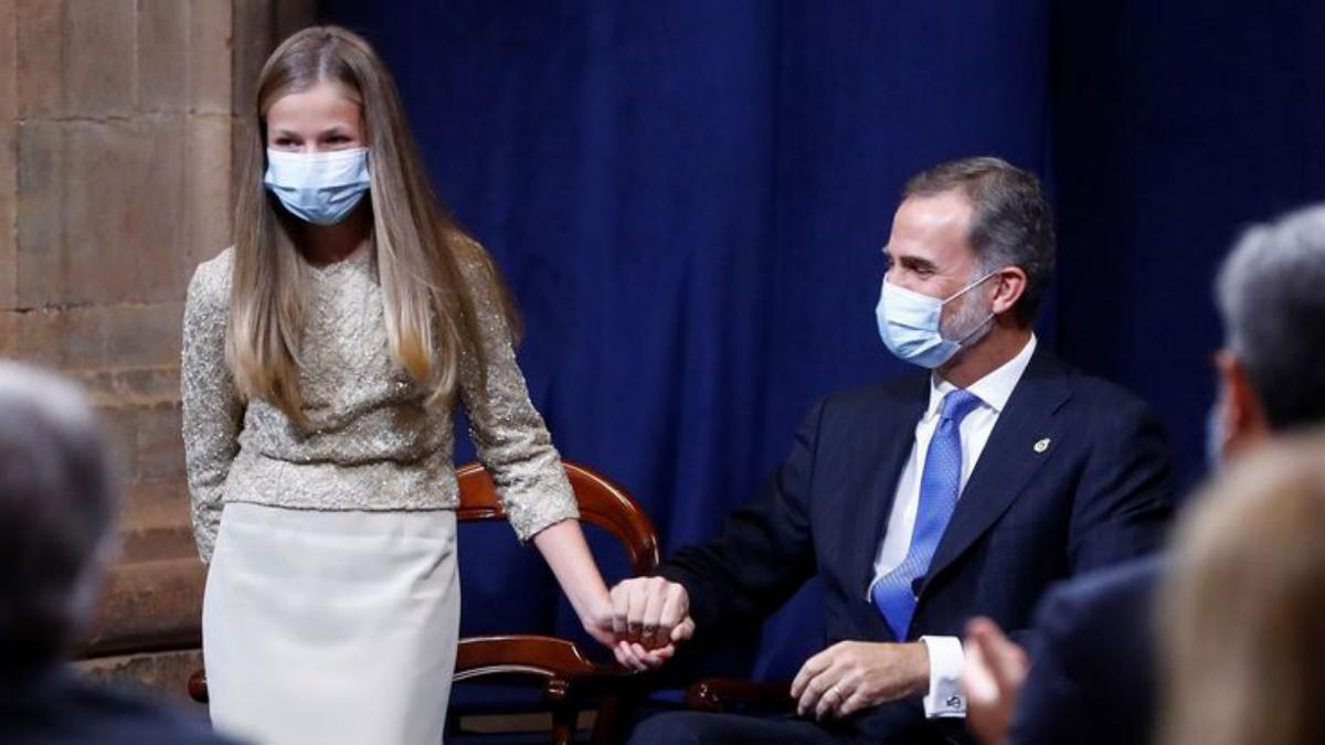 La Princesa de Asturias, el año pasado, tras su discurso en los Premios, entregados en el Hotel de la Reconquista debido a la pandemia.