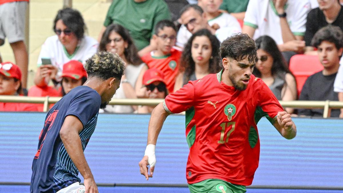 Ez Abde, en el amistoso de Marruecos ante Madagascar previo al Mundial