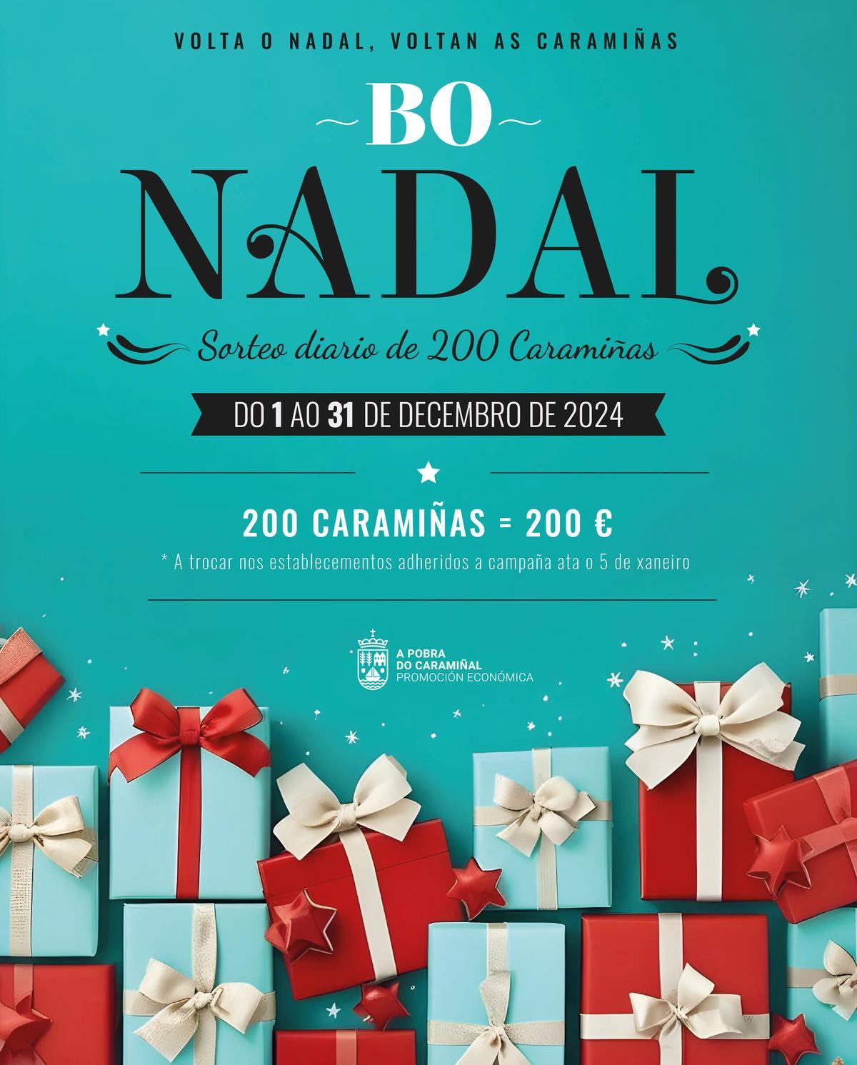 Cartel da campaña de Camariñas do Nadal da Pobra