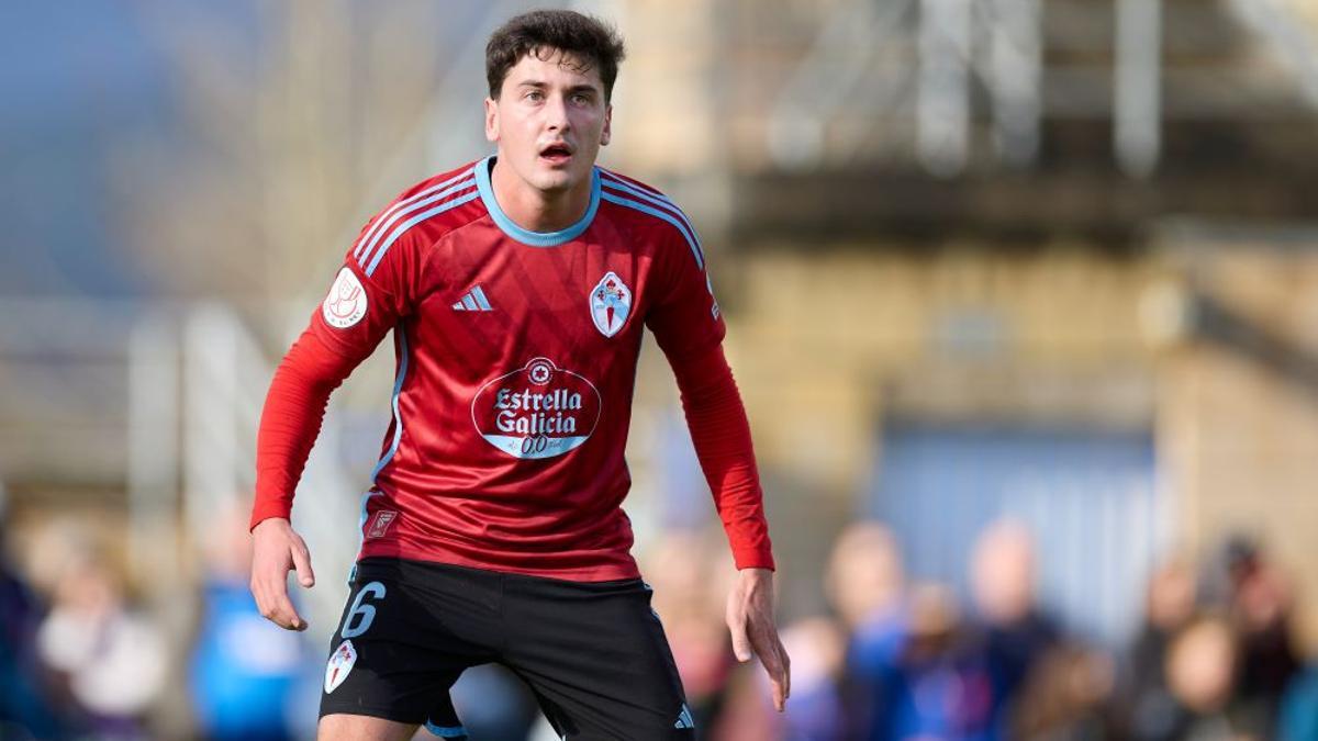 Dotor, en un partido de Copa con el Celta.