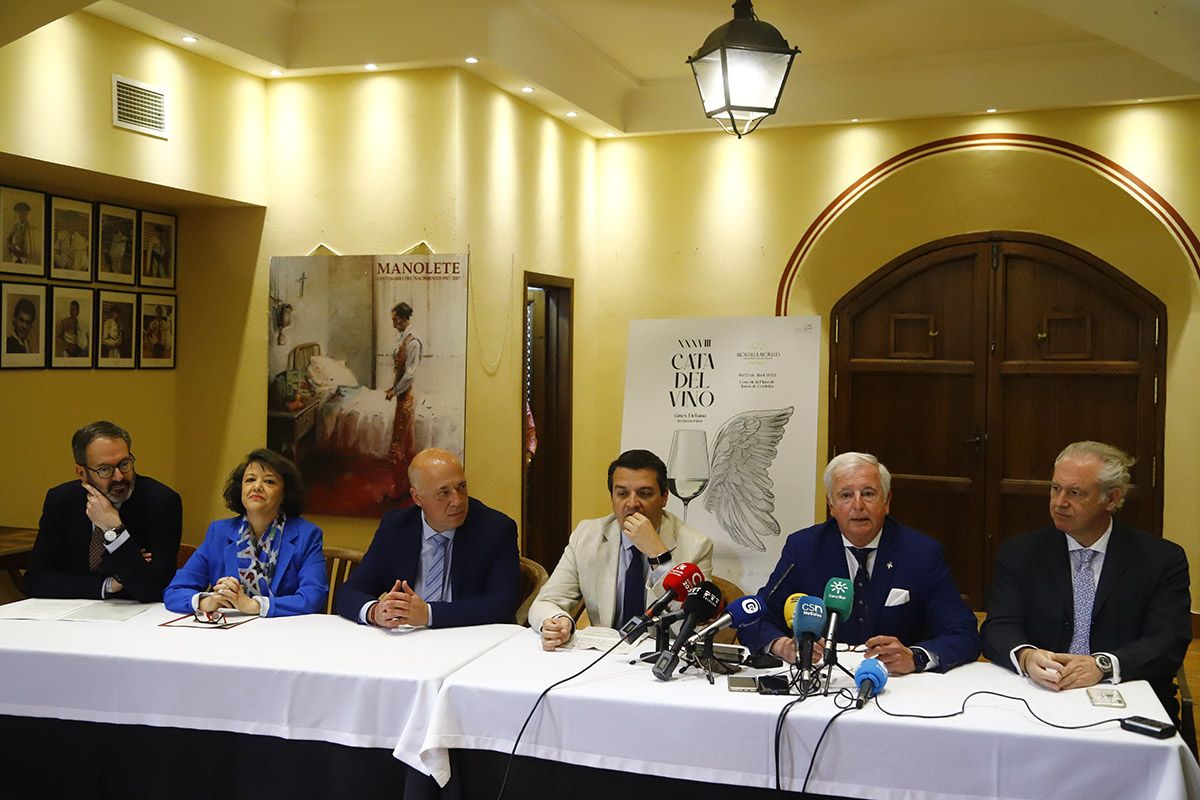 Presentación y montaje de la Cata del Vino de Montilla Moriles en la Plaza de Toros