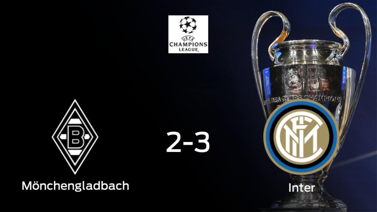 El Inter se queda con los tres puntos tras ganar 2-3 al Borussia Mönchengladbach