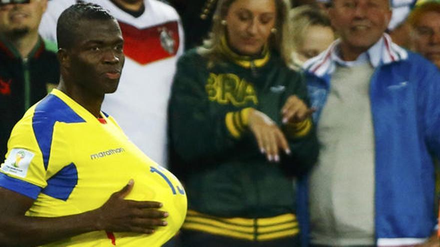 Enner Valencia, autor de los dos goles de Ecuador.