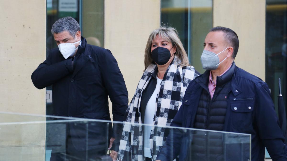 L&#039;alcaldessa de L&#039;Hospitalet de Llobregat, Núria Marín, arribant al jutjat per declarar pel cas del Consell Esportiu