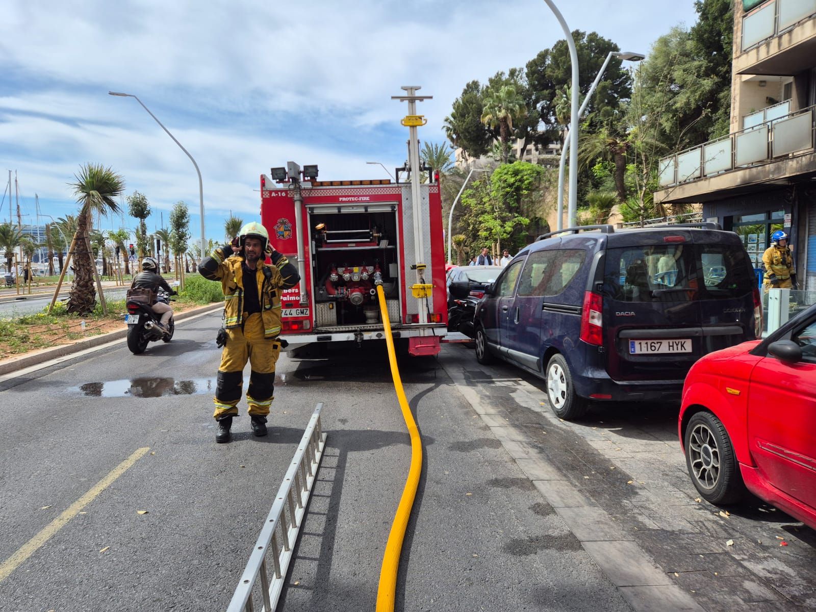 Incendio en un local del Paseo Marítimo de Palma