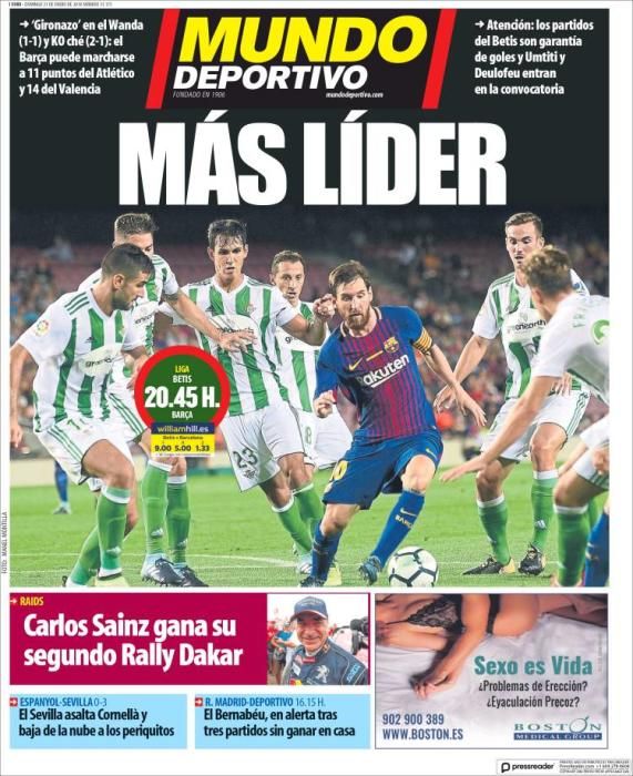 Portadas domingo 21 de enero de 2018