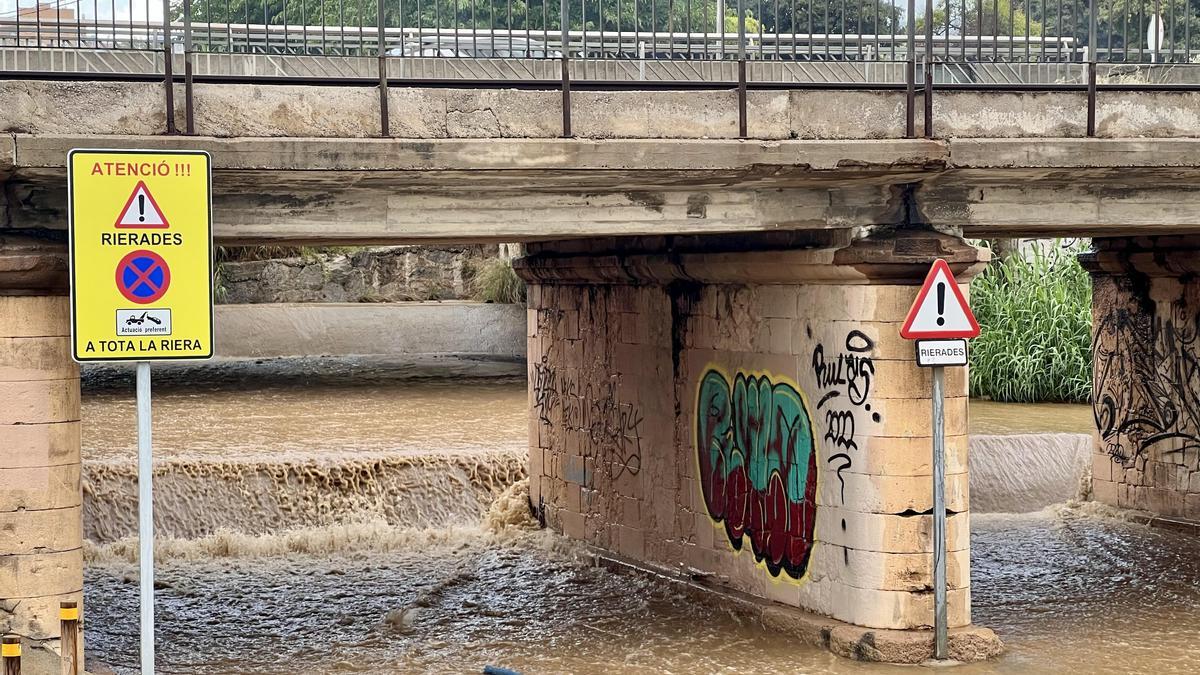 La riera de Sant Simó de Mataró, després d&#039;una tempesta intensa a la zona el passat 2 de setembre