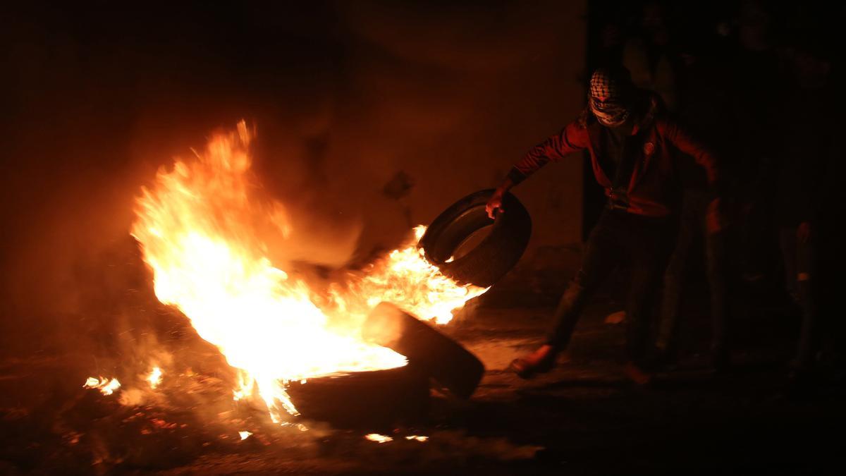 Disturbios entre palestinos e israelíes en la región de Nablús, en Cisjordania