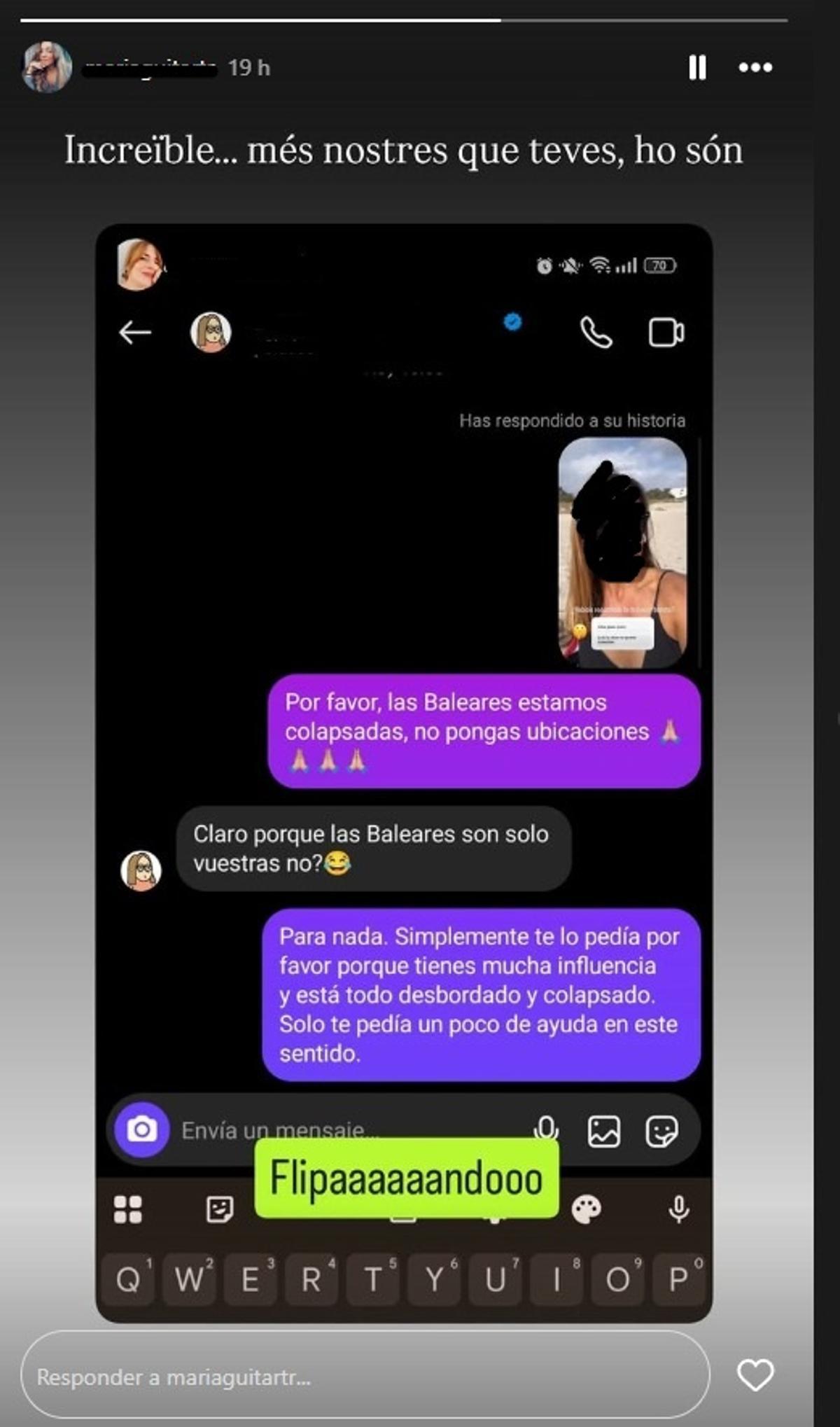 "Claro, porque las Baleares son solo vuestras": el comentario de una influencer reabre el debate sobre la masificación turística en Mallorca