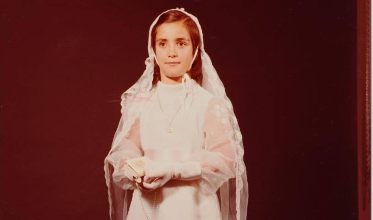Inmaculada Valderrama Morato, el día de su comunión.