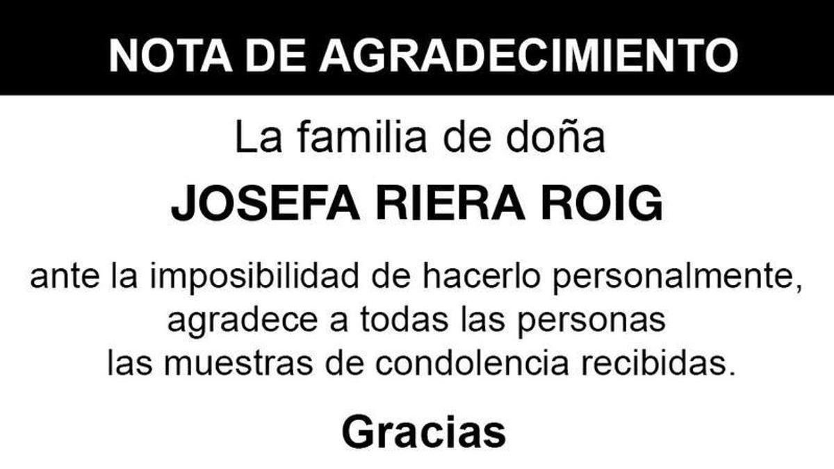 Nota Josefa Riera Roig