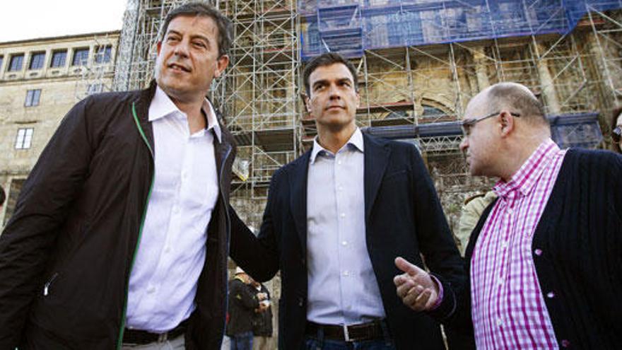 Pedro Sánchez, en Santiago de Compostela.