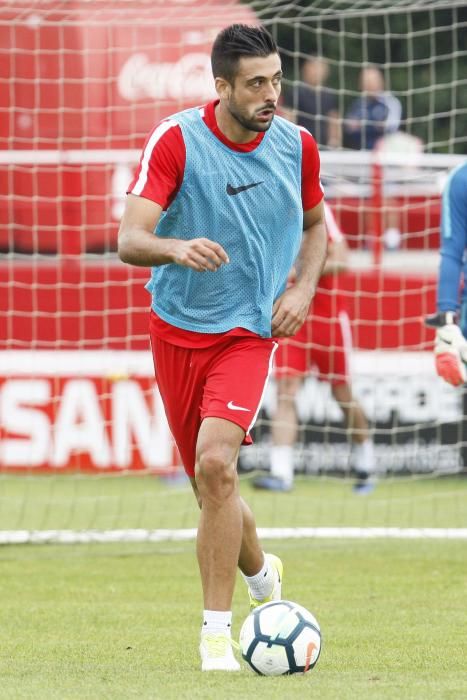 Entrenamiento del Sporting, miércoles