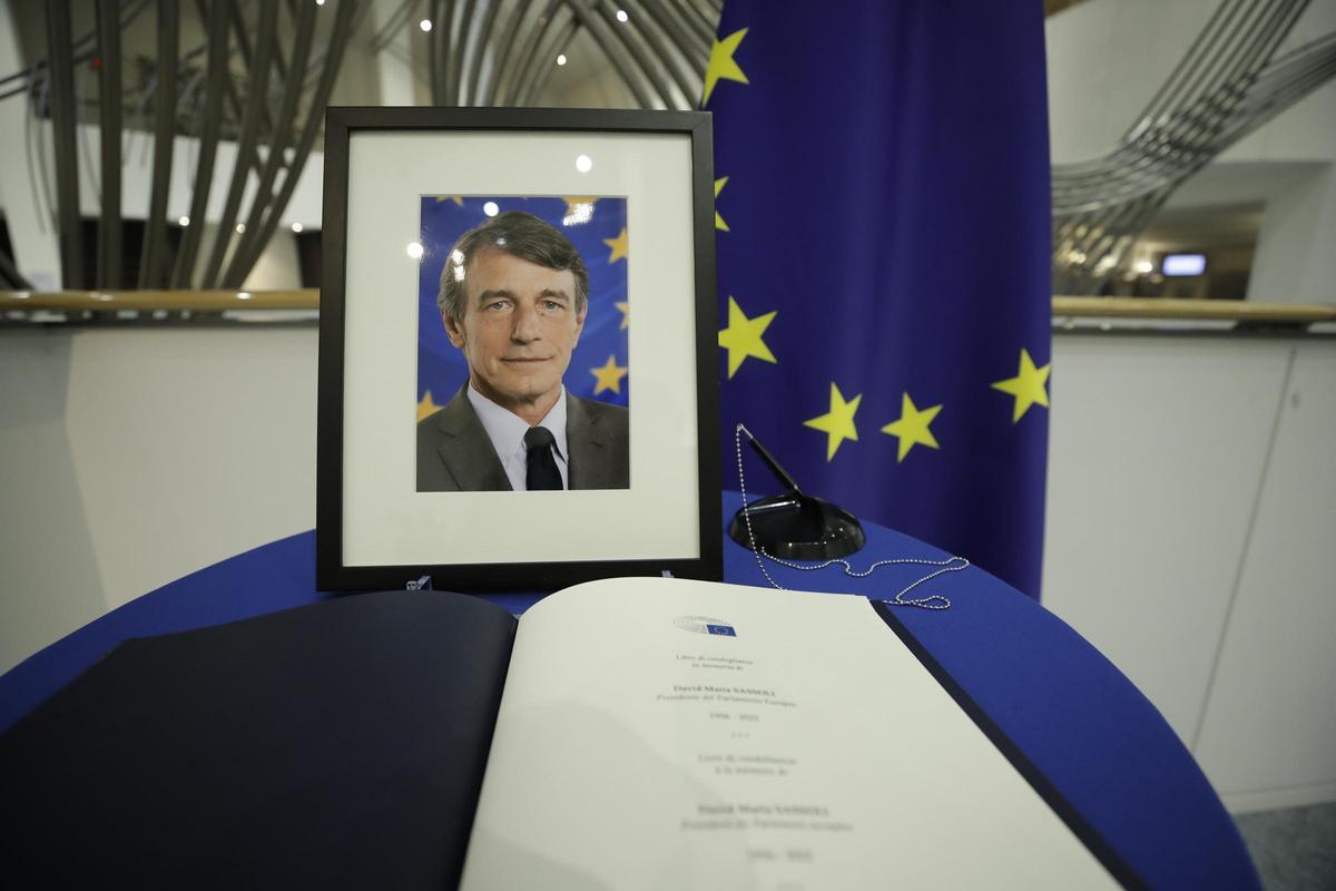 La Eurocámara recuerda a su presidente Sassoli en el aniversario de su muerte.