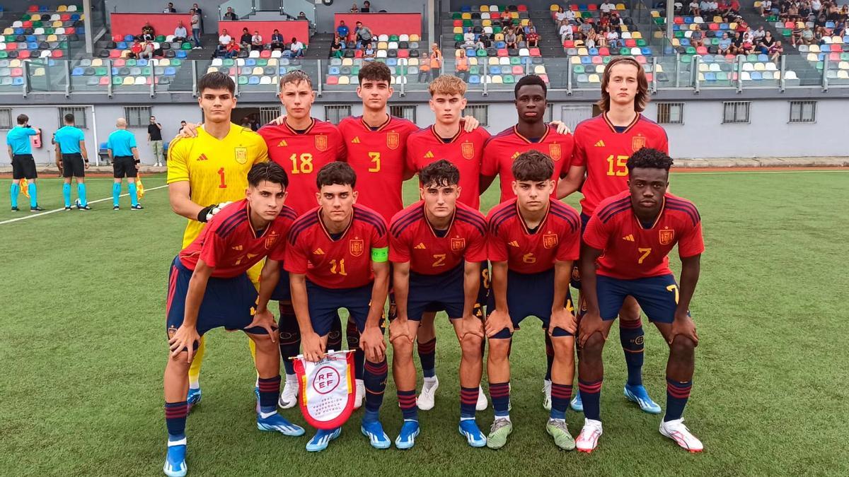 Alineacion de la Sub17 contra Malta