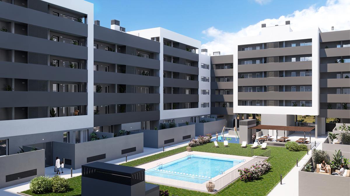 Coanfi Residencial Arquerías se levanta en el barrio zaragozano de Arcosur.