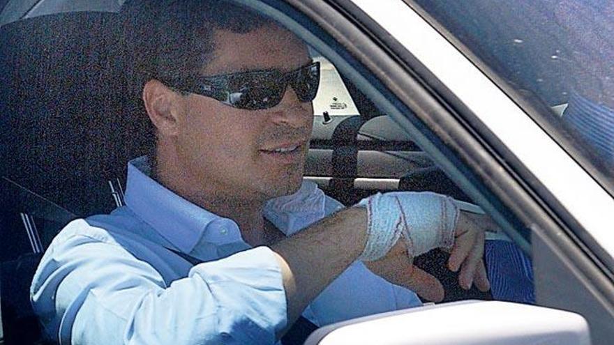 Carlos Morales en junio de 2009 cuando fue a declarar ante la Guardia Civil.