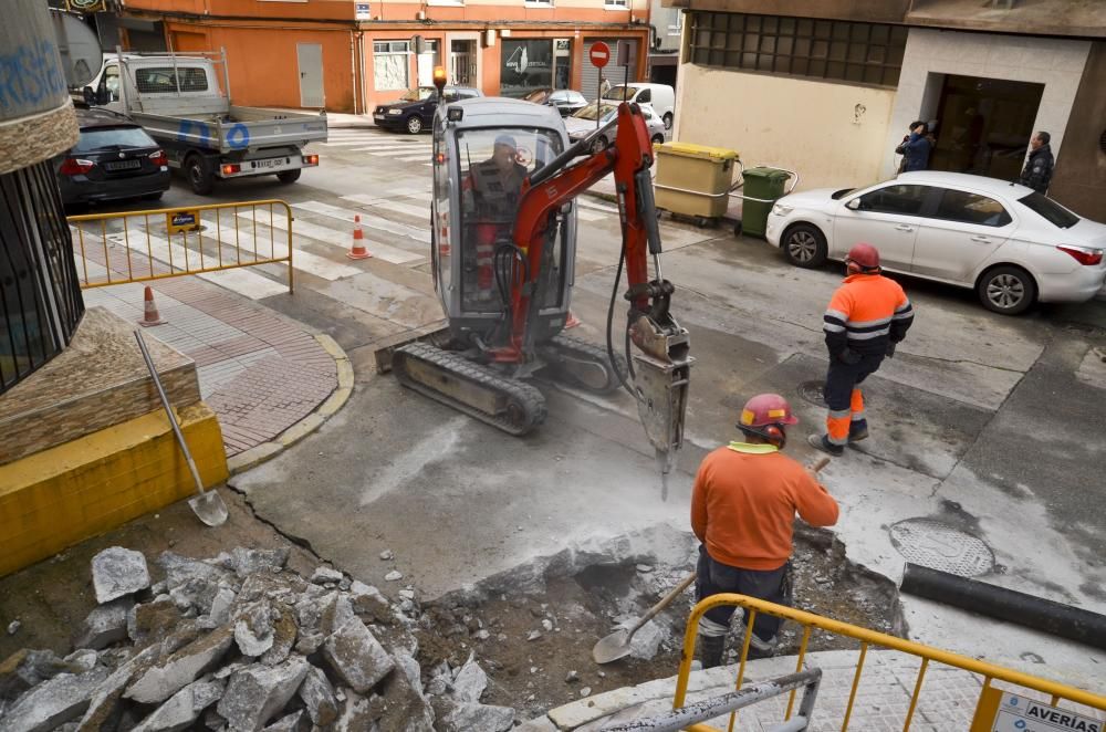 Reparación de una tubería en Cardenal Cisneros