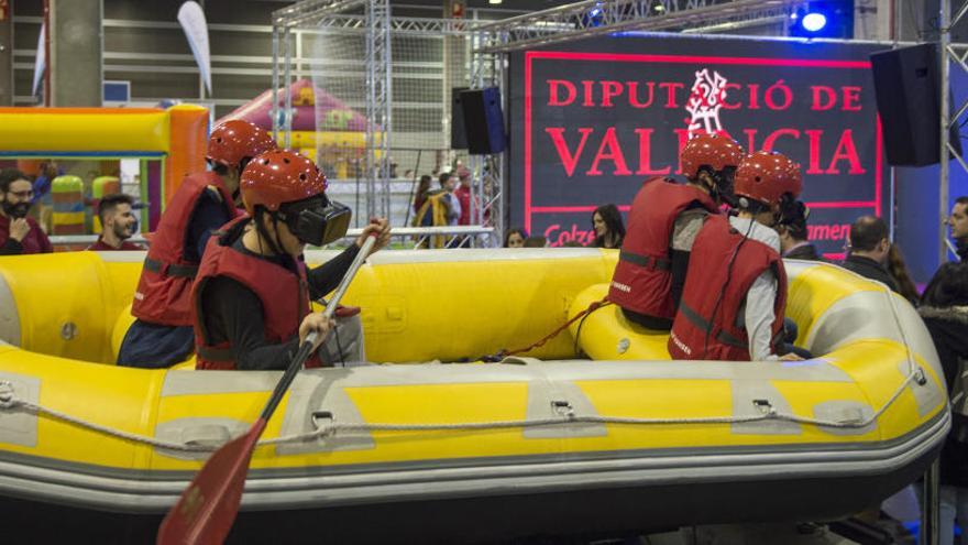 La Diputació de València lleva a Expojove  el único simulador de rafting de España