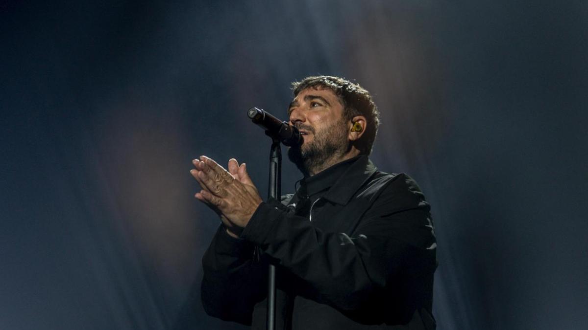 Antonio Orozco, durante un concierto en el Movistar Arena el pasado 1 de octubre.