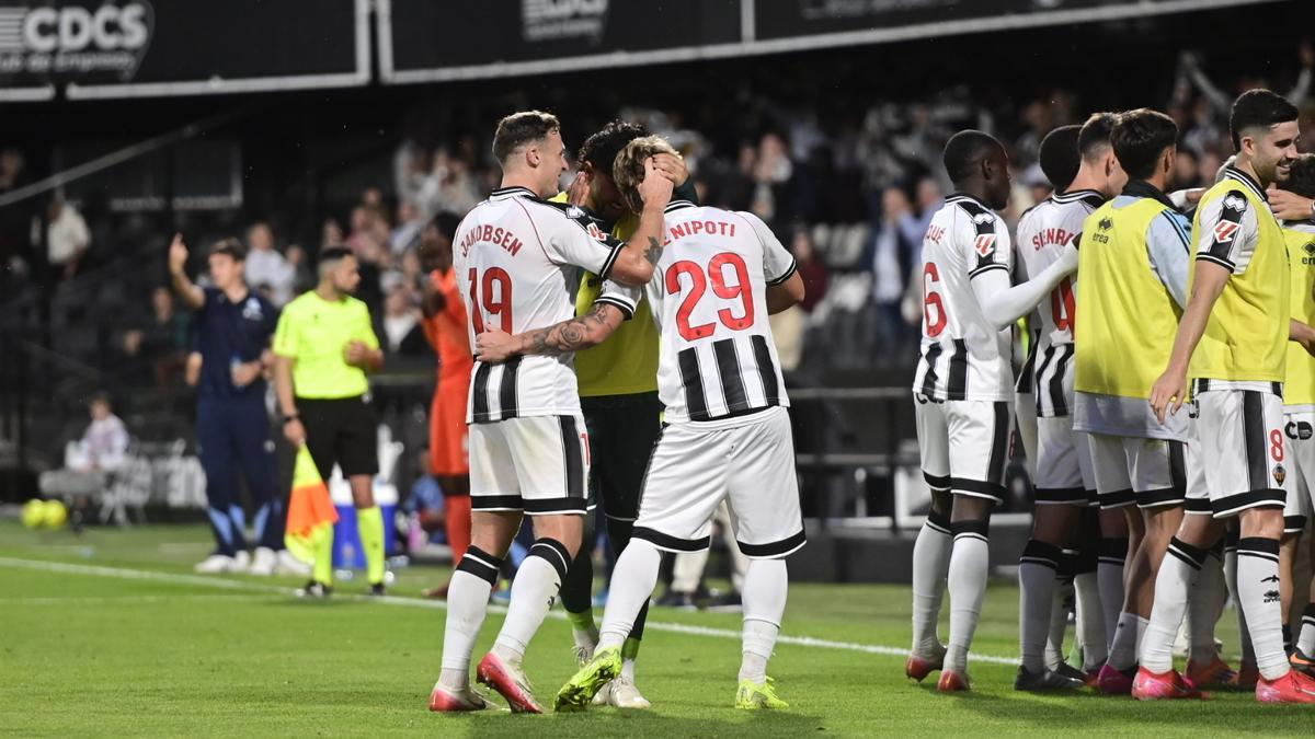 El Castellón, en su triunfo contra la Real Sociedad B.