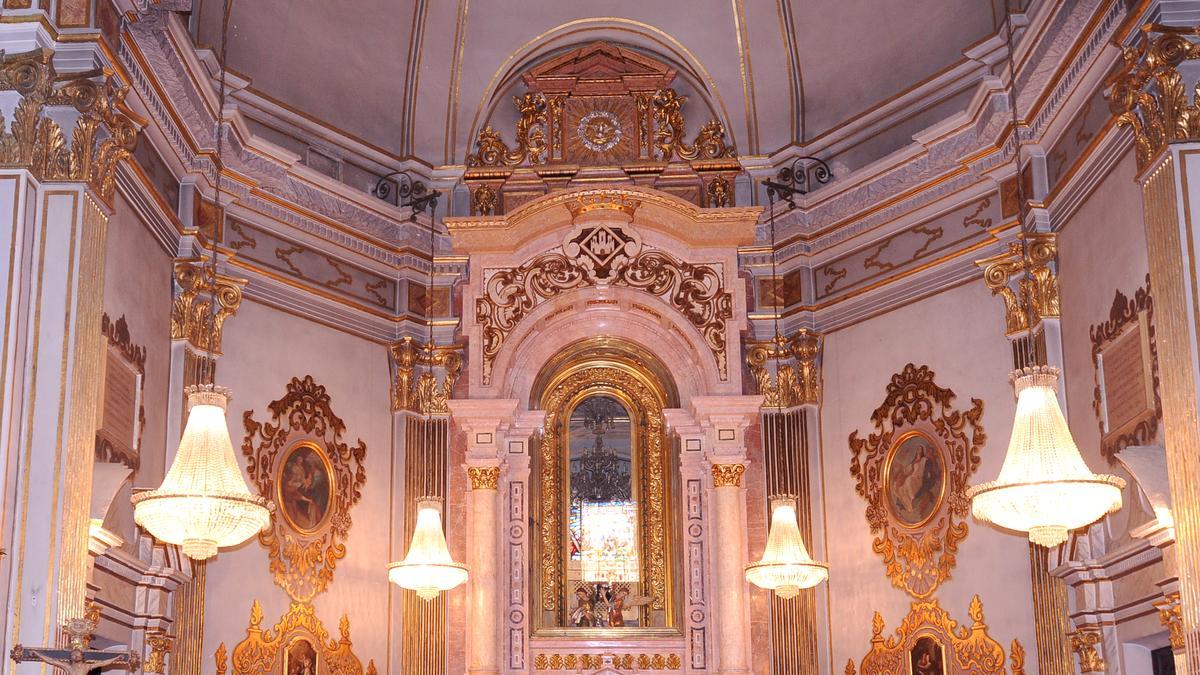 Imagen del altar mayor de la Basílica de Lledó en la capital de la Plana.