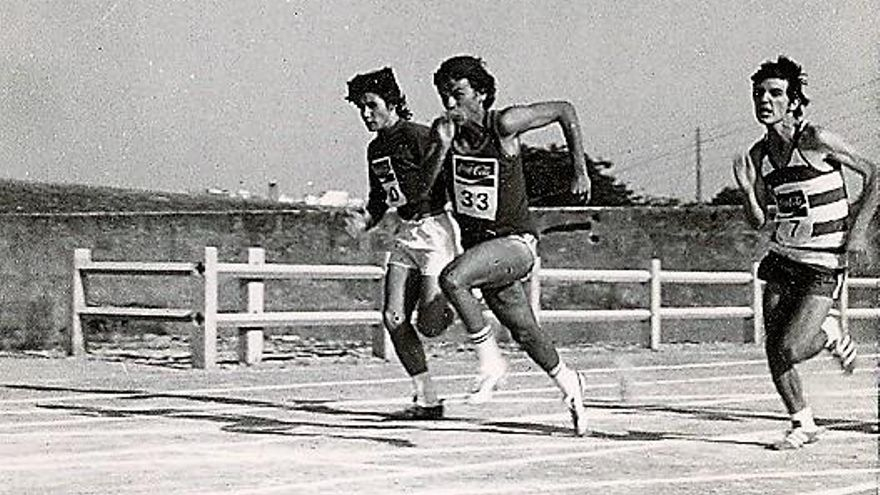 Luís Sanchís, en una competición en la antigua pista de Sant Ferran