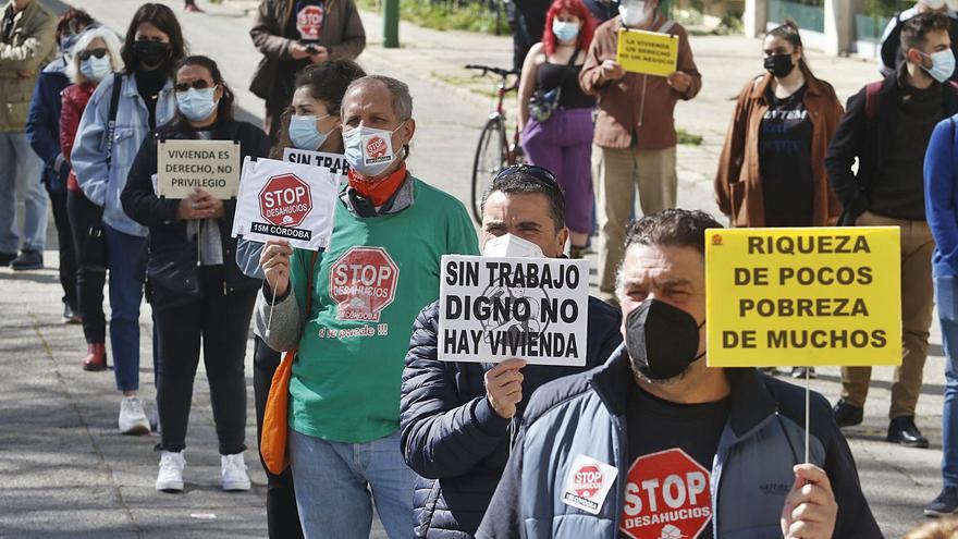 Protesta reciente contra los desahucios en Córdoba.