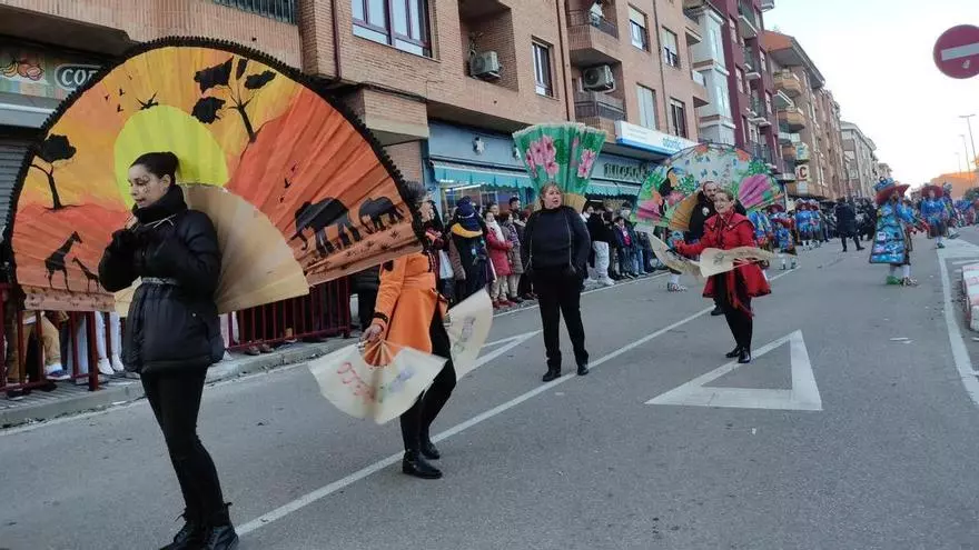 El carnaval ya desfila en Benavente
