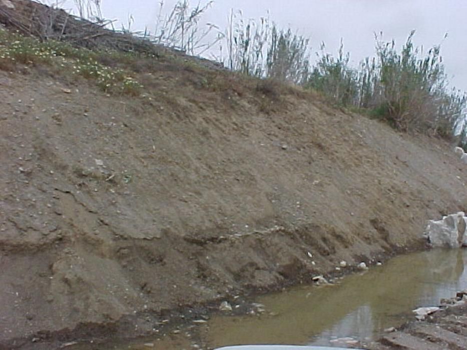 Obras de limpieza y mejora del río Campanillas en 1999.