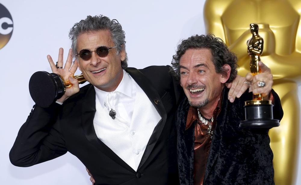Mark Mangini y David tras ganar el Oscar a la Mejor Edición de Sonido