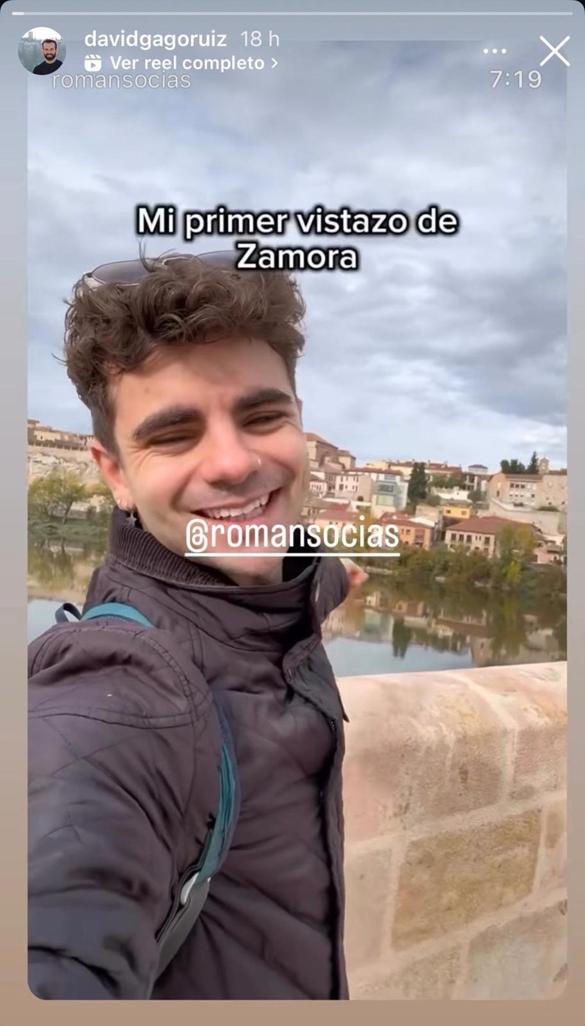 David Gago, concejal de Promoción Económica y Protección Ciudadana republica en sus historias de Instagram el vídeo del influencer argentino.