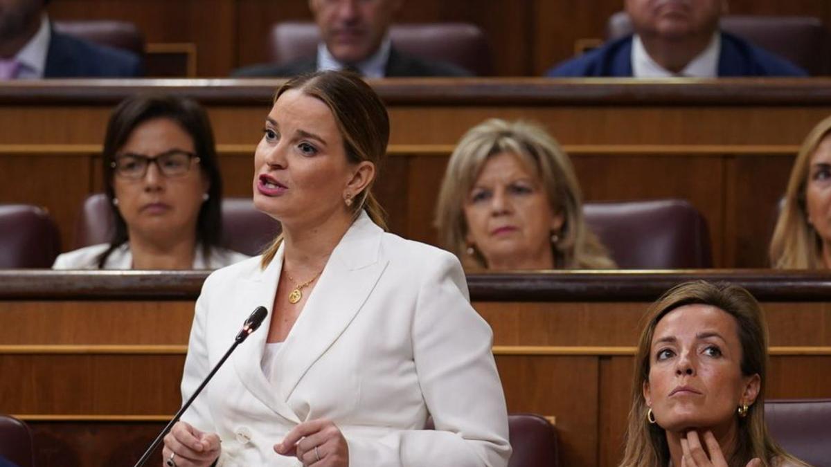 La presidenta del PP de Balears ayer en el Congreso.