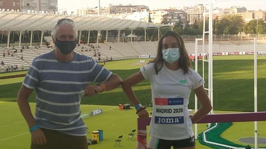 Esther Guerrero am Joan Lleonart a l&#039;estadi de Vallehermoso de Madrid