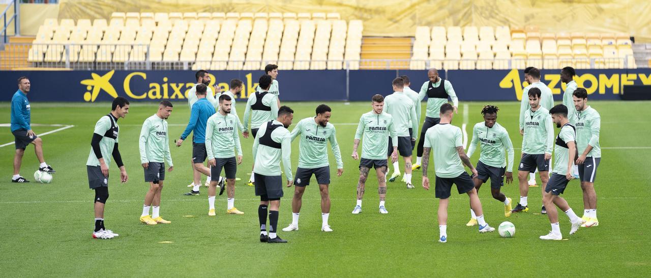 El último entrenamiento del Villarreal CF antes de enfrentarse al Austria Wien.