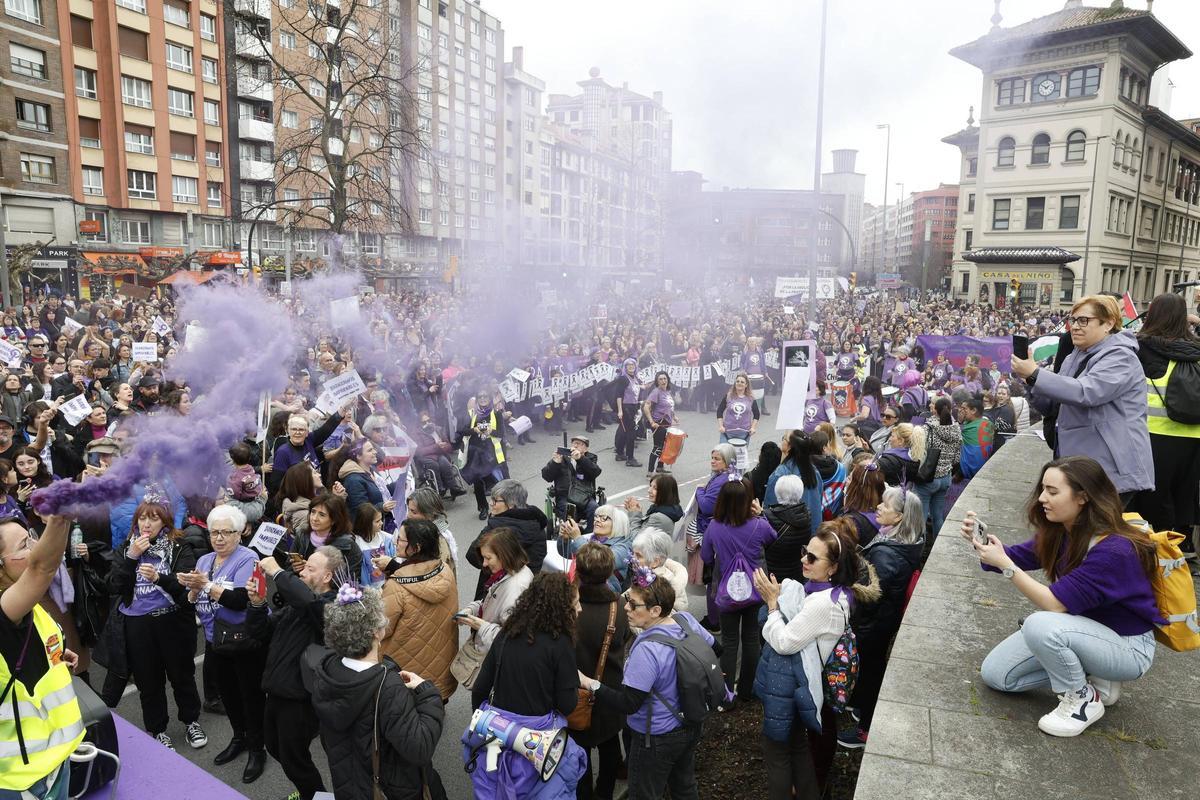 Movilización del 8M el pasado año en Gijón.
