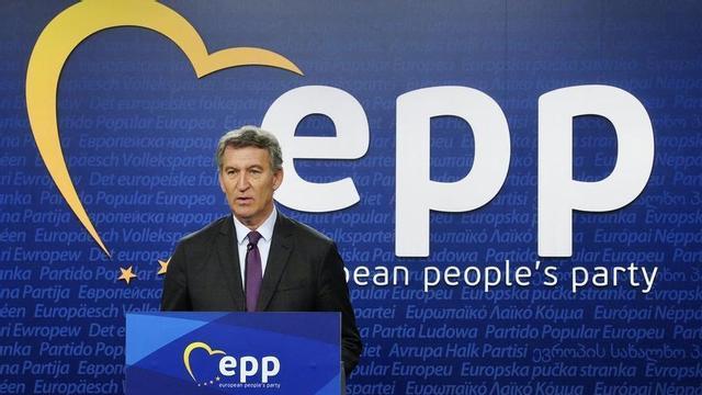 Arxiu – El president del PP, Alberto Núñez Feijóo, durant una roda de premsa, a 26 de juny del 2025, a Brussel·les (Bèlgica). Durant la seva compareixença,