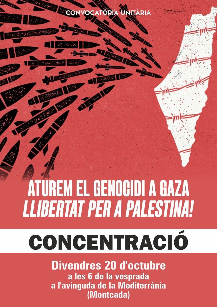 Moncada acoge una protesta contra los ataques a Gaza