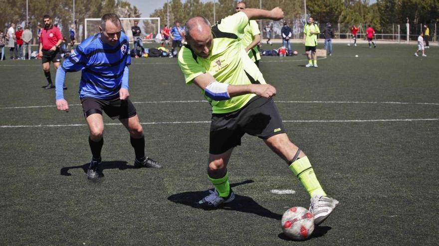 Imagen de uno de los partidos disputados en la competición de fútbol 8.