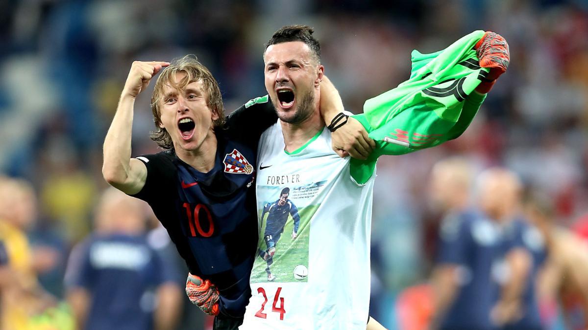 Luka Modric, con el gol de Danijel Subasic en Rusia 2018
