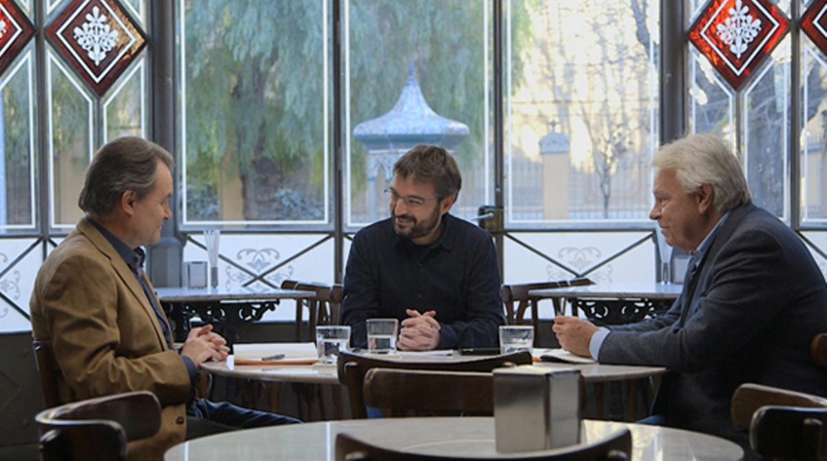 ’Salvados’ torna. Una entrevista amb Artur Mas i Felipe González.