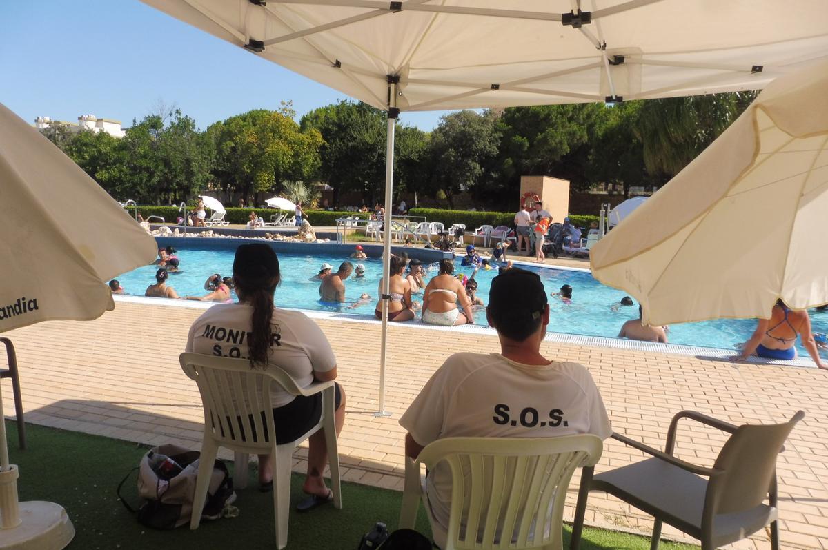 Piscina de Roís de Corella, esta tarde.