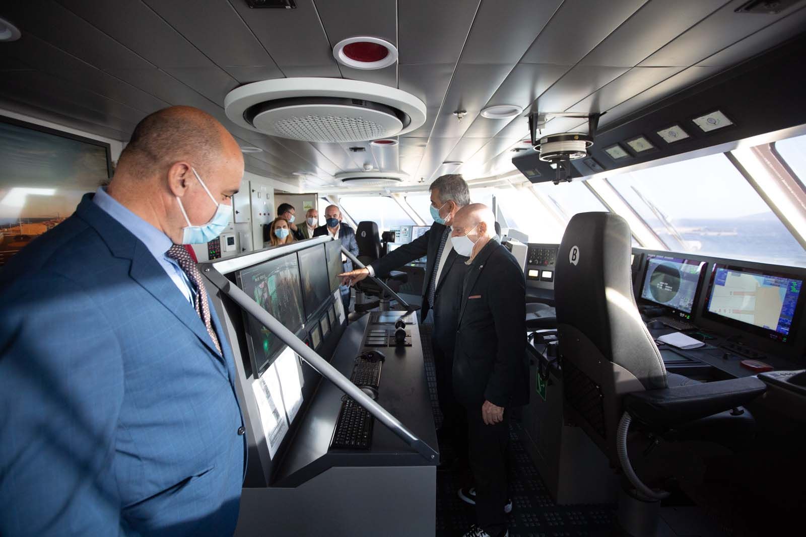 Inauguración del nuevo barco de Baleària, Eleonor Roosevelt.