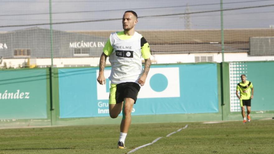 Iván Sánchez, durante un entrenamiento