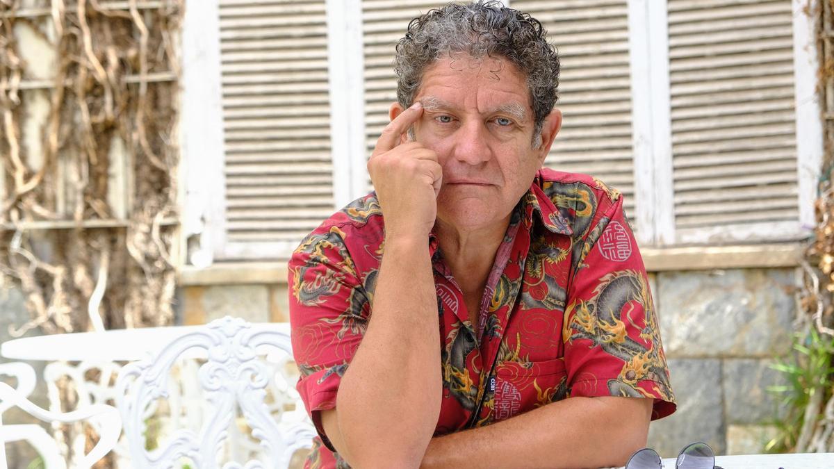 El actor Pedro Casablanc en l'Hort del Xocolater horas antes de un coloquio sobre la película en la que interpretó a Bárcenas