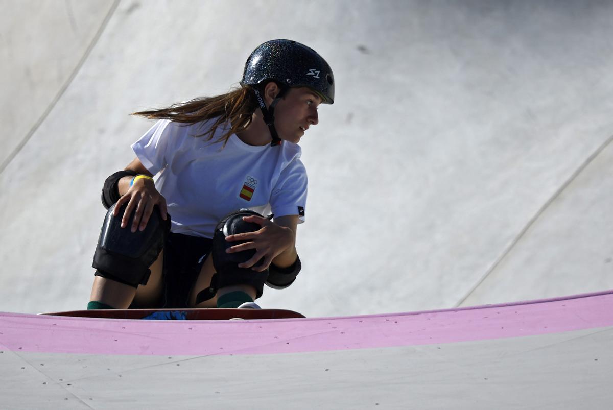 Naia Laso compitió lesionada en la final de skate park.