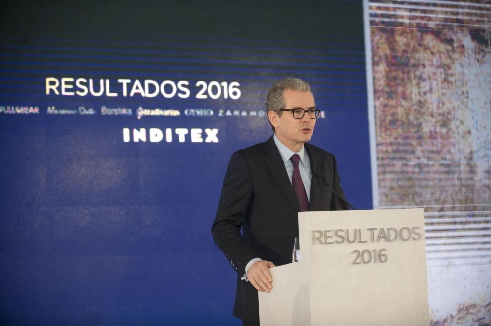 Pablo Isla presenta los resultados de Inditex 2016