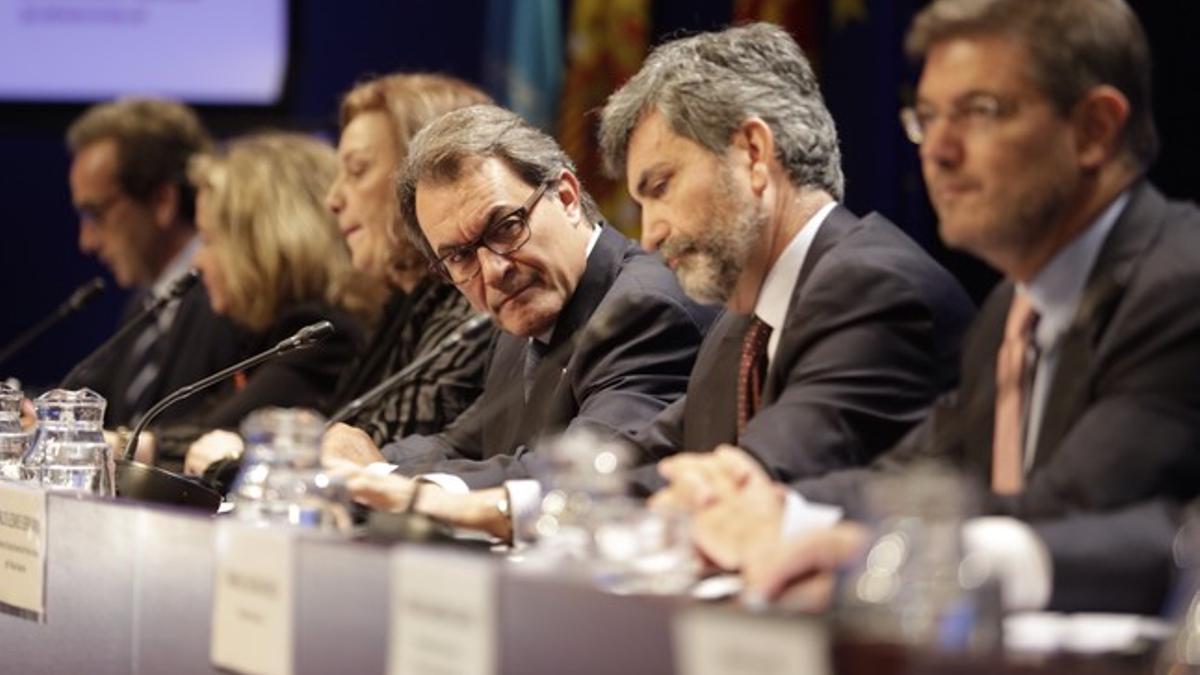Artur Mas, Carlos Lesmes y Rafael Catalá